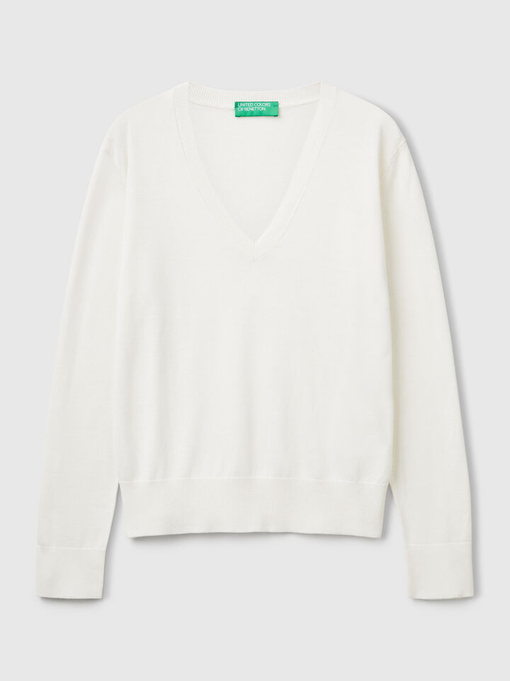 V NECK SWEATER L/S Mujer image number 5